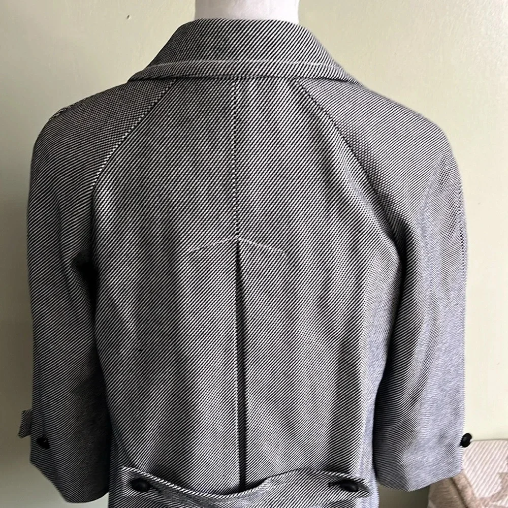 Talbots houndstooth cotton black white fully lined blazer jacket - Picture 14 of 17